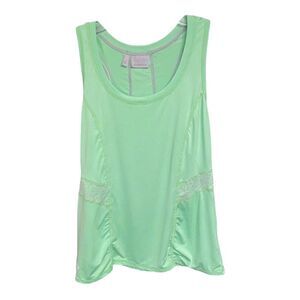 ATHLETA Northern Lights Reflective Racerback Tank Neon Lime Green Womens M